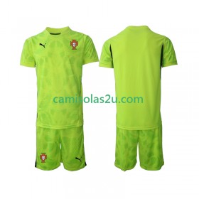 Camisolas de futebol Portugal Guarda Redes Criança Equipamento Principal 2025 Manga Curta